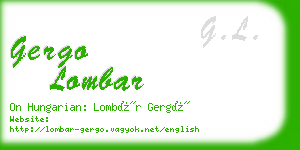 gergo lombar business card